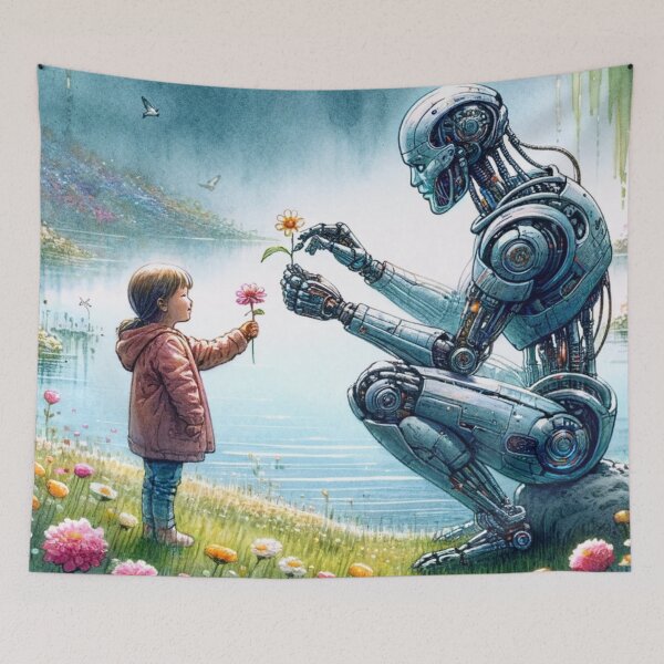 Item preview, Human-Robot Connection Art Piece-A Take On Frankenstein designed and sold by mymagicstoreus.