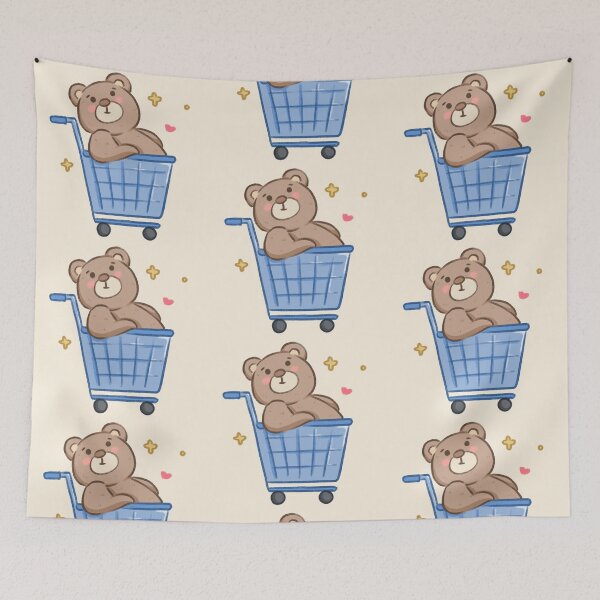 Item preview, little bear in shopping cart designed and sold by JenJa1993.