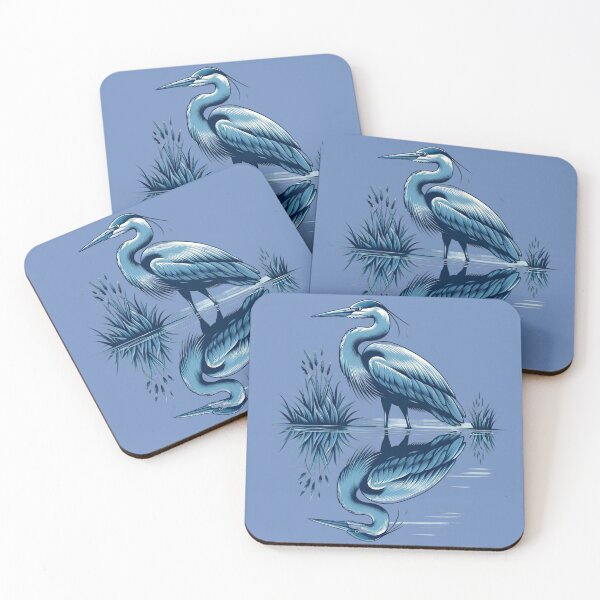 Item preview, Great Blue Heron Mirrored in Water Design designed and sold by SandbarTees.