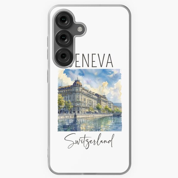 Item preview, Watercolor Design of Geneva - Switzerland  designed and sold by Sketch-Shack.