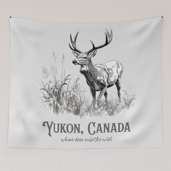 Item preview, YUKON’S WILDERNESS - ILLUSTRATED MAJESTY: DEER RULE THE WILD designed and sold by kcaandwu.
