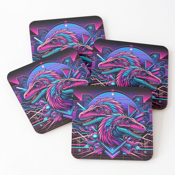 Item preview, Synthwave Raptors designed and sold by Redwolve.