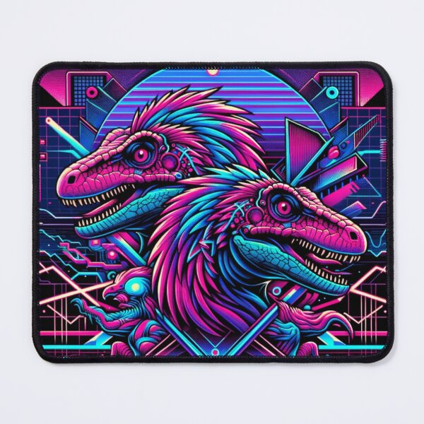Artikelvorschau, Synthwave Raptors entworfen und verkauft von Redwolve.