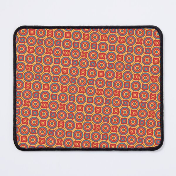 Item preview, Orange Blue & Yellow Ring Circles Continuous Pattern Textile designed and sold by Alchemy-A-La-G.