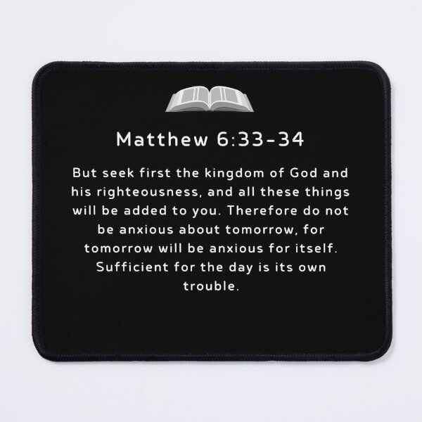 Item preview, Matthew 6:33-34 designed and sold by TheBibleWords.
