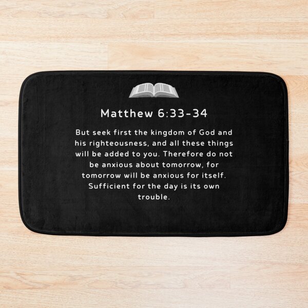 Item preview, Matthew 6:33-34 designed and sold by TheBibleWords.