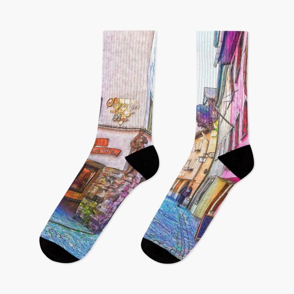 Item preview, Colorful traditional German street in Lindau, Germany designed and sold by Travelways.
