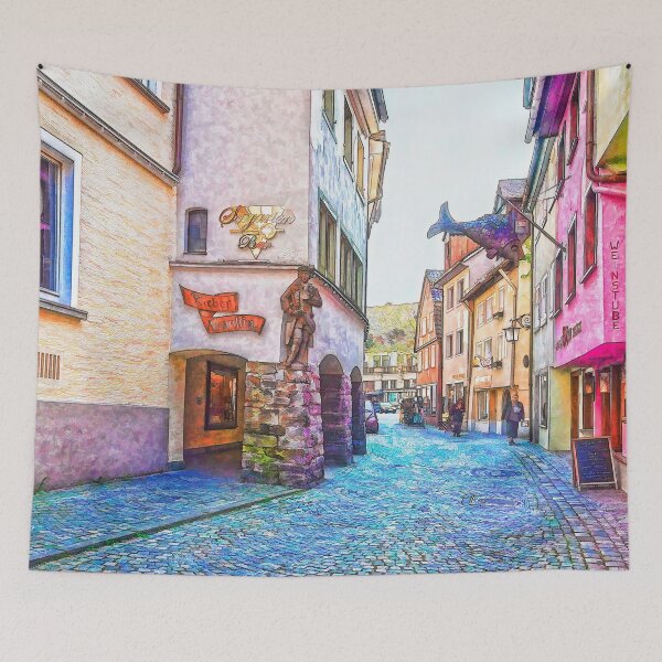 Item preview, Colorful traditional German street in Lindau, Germany designed and sold by Travelways.