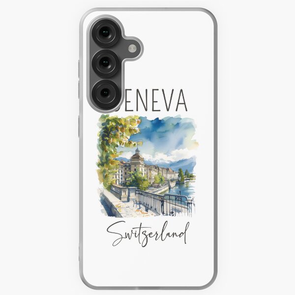 Item preview, Watercolor Design of Geneva - Switzerland  designed and sold by Sketch-Shack.
