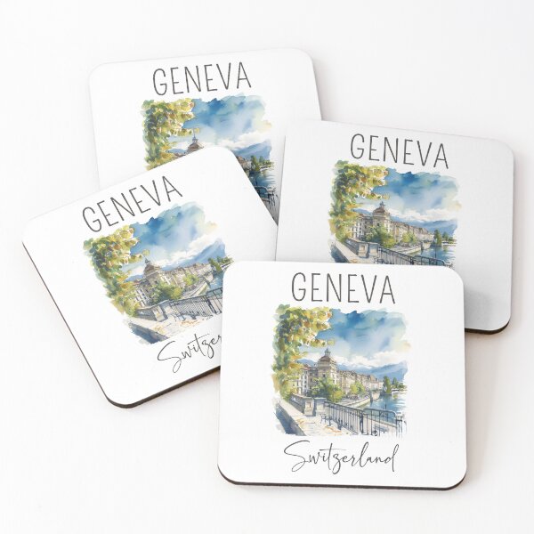 Item preview, Watercolor Design of Geneva - Switzerland  designed and sold by Sketch-Shack.