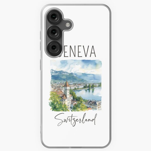 Item preview, Watercolor Design of Geneva - Switzerland  designed and sold by Sketch-Shack.