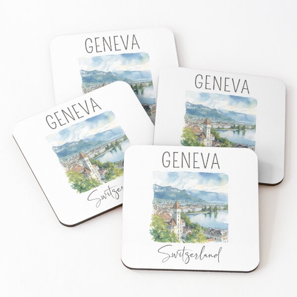 Item preview, Watercolor Design of Geneva - Switzerland  designed and sold by Sketch-Shack.