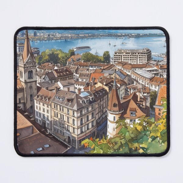 Item preview, Watercolor Design of Geneva - Switzerland  designed and sold by Sketch-Shack.