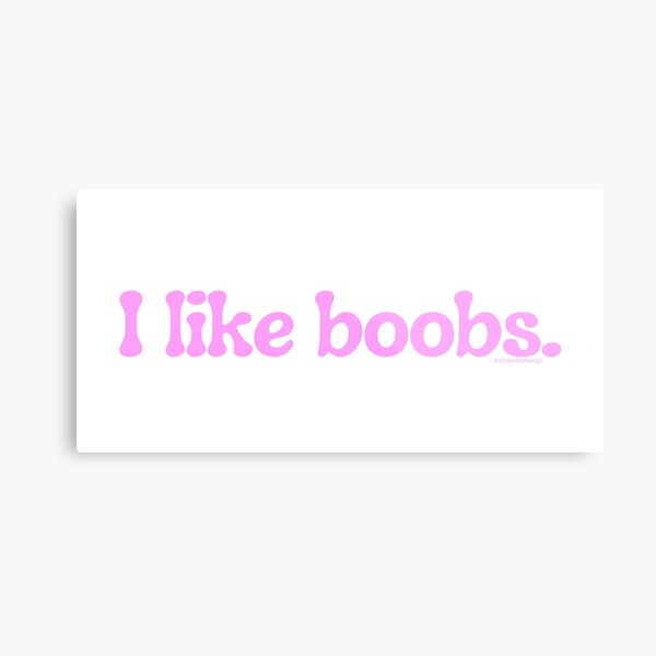 I Love Boobies Heart Boobs Breasts Awareness Cancer Breast Joke Men_s big  boob Home Mounted Aluminum Print