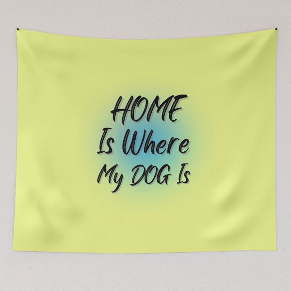 Item preview, " Home Haven Tee " Dog （Blue） designed and sold by Wabi-SabiStudio.