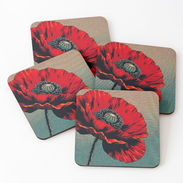 Item preview, Pop art individual poppy in vintage style designed and sold by Rachael Taylor.