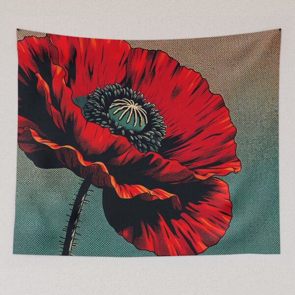 Item preview, Pop art individual poppy in vintage style designed and sold by Rachael Taylor.