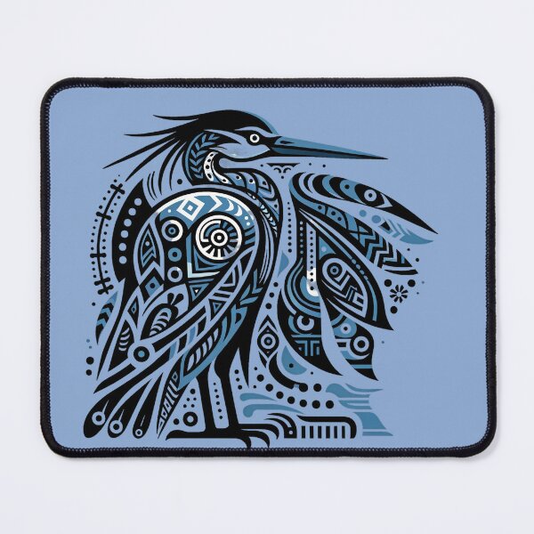 Item preview, Tribal Blue Heron Unique Artwork designed and sold by SandbarTees.
