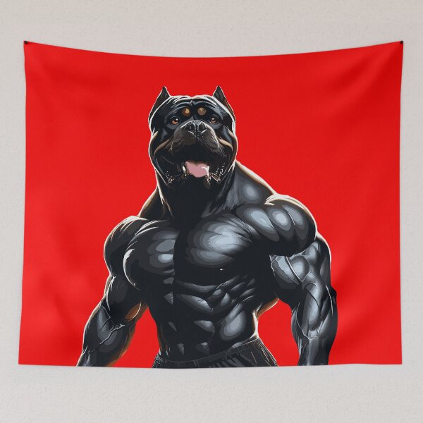 Item preview, Muscle Pup - Fitness Enthusiast Dog Art v2 designed and sold by iwcus.