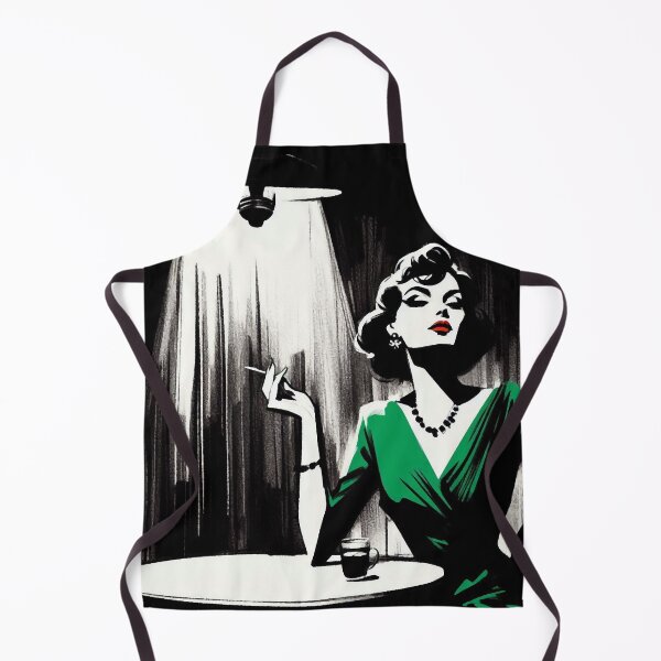 Item preview, Noir Woman in Green Dress [Vintage, Retro] designed and sold by RESToRAPTOR.