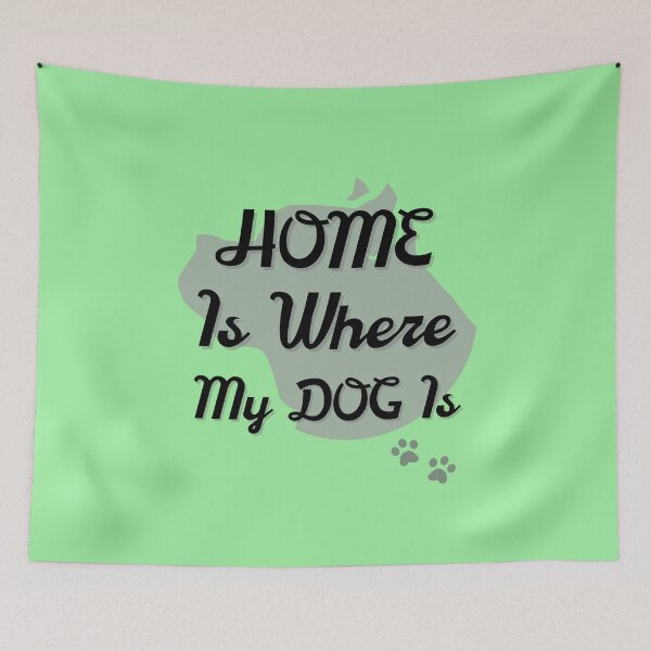 Item preview, " Home Haven Tee " Dog (Silhouette) designed and sold by Wabi-SabiStudio.