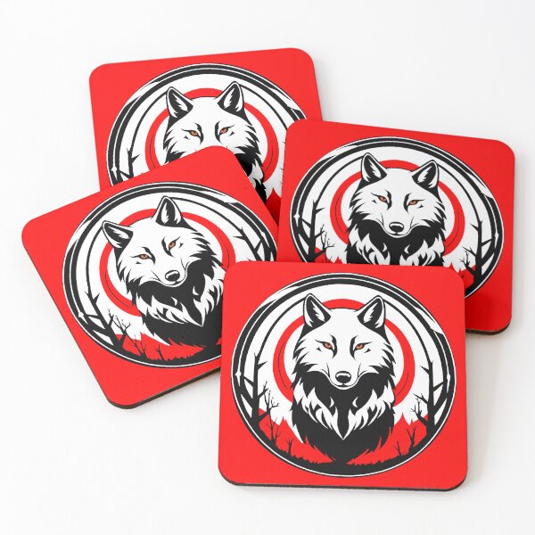 Item preview, The Wolf in the Forest - Minimal Round Illustration designed and sold by AD-Digital-Art.