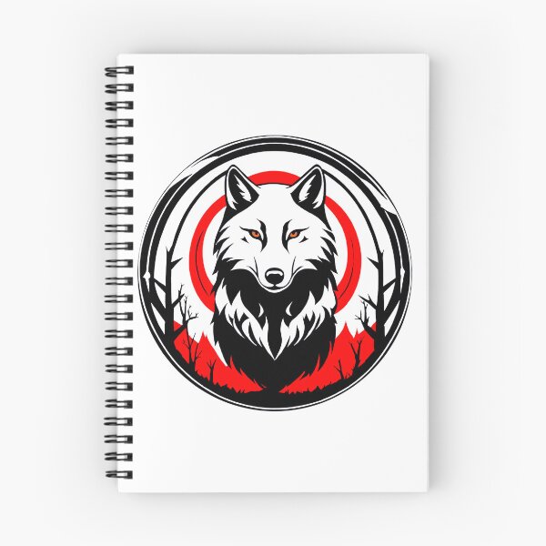 Item preview, The Wolf in the Forest - Minimal Round Illustration designed and sold by AD-Digital-Art.