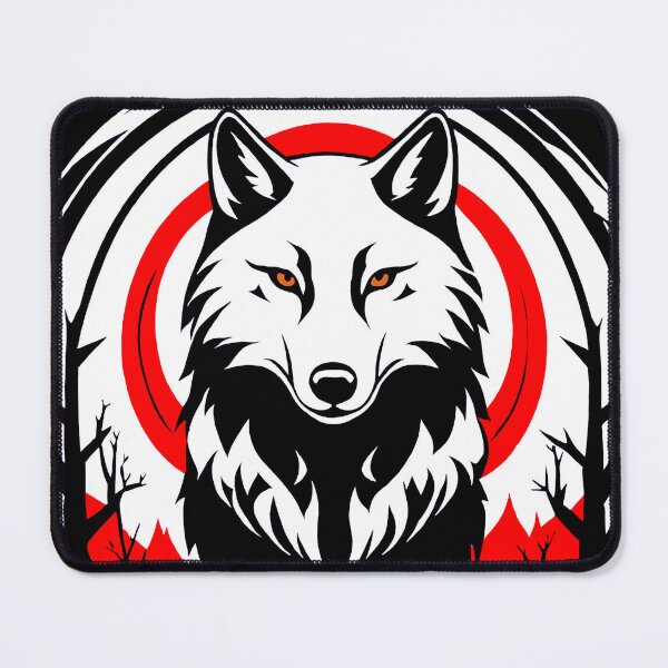 Item preview, The Wolf in the Forest - Minimal Round Illustration designed and sold by AD-Digital-Art.