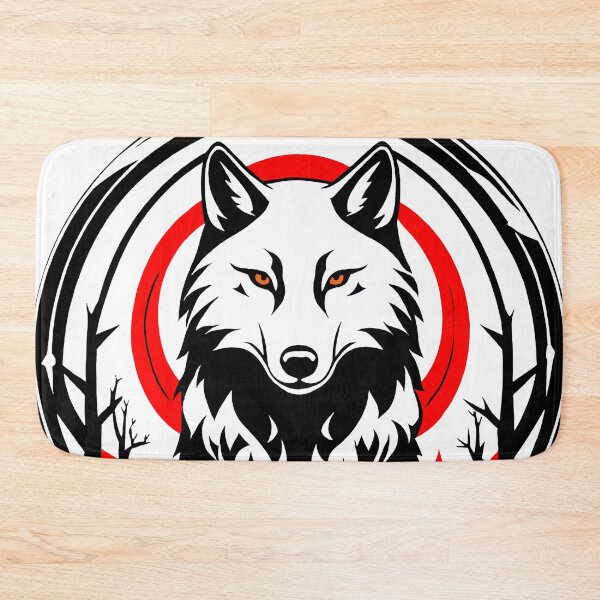 Item preview, The Wolf in the Forest - Minimal Round Illustration designed and sold by AD-Digital-Art.