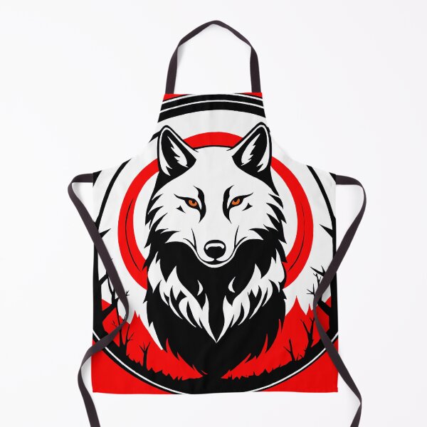 Item preview, The Wolf in the Forest - Minimal Round Illustration designed and sold by AD-Digital-Art.