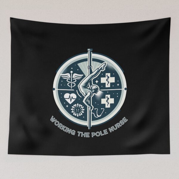 Item preview, Working the pole nurse designed and sold by ArtFeverShop.