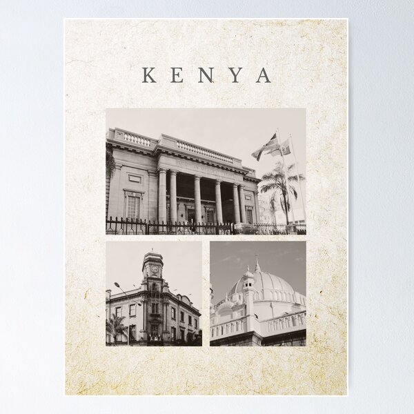 Item preview, Kenya Landmarks Retro Design designed and sold by simplestic.