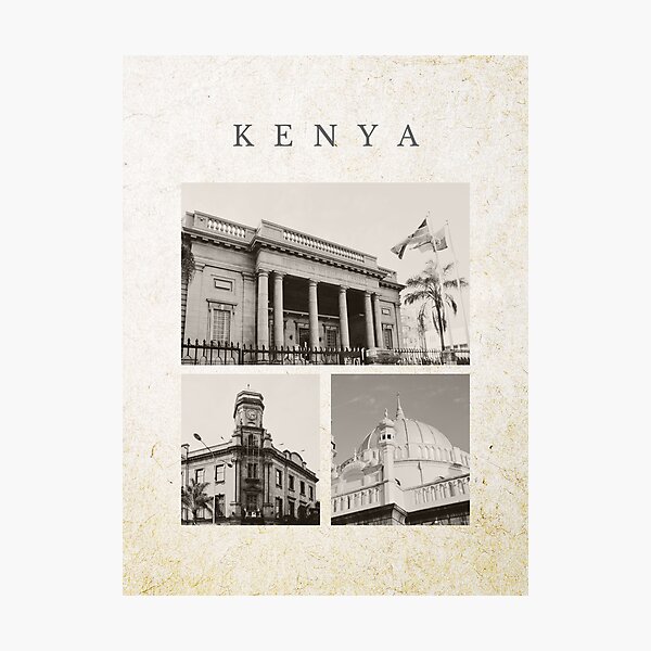 Item preview, Kenya Landmarks Retro Design designed and sold by simplestic.