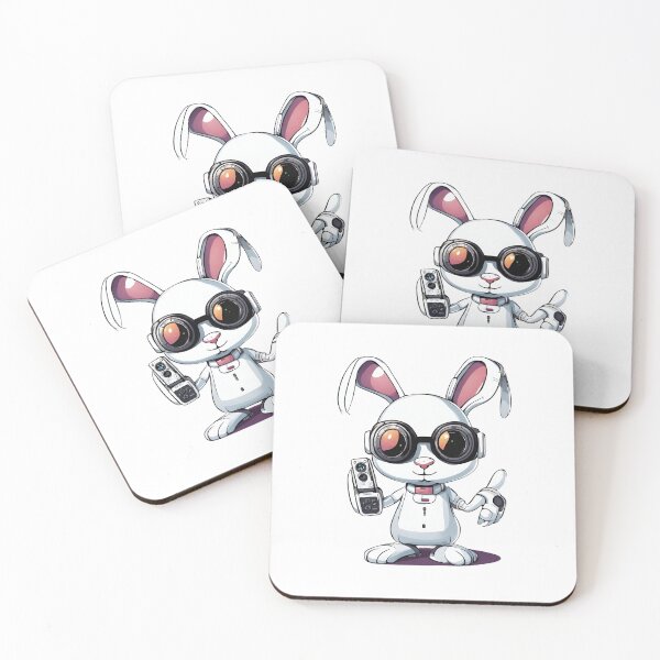Item preview, Cartoon Cyborg Robot Rabbit designed and sold by Majestic Paws.