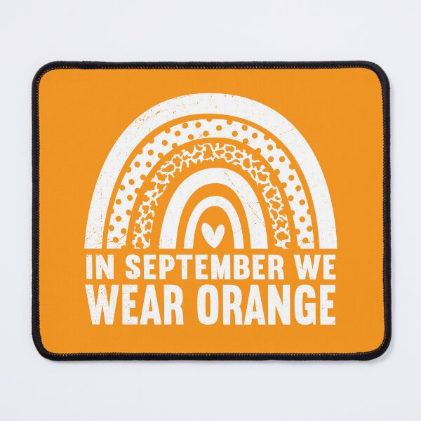 Item preview, In September We Wear Orange Rainbow Leukemia Awareness designed and sold by MobyStickers.