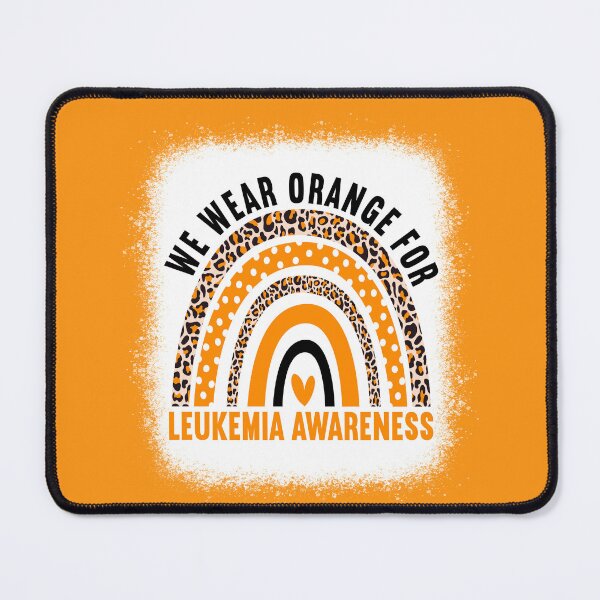 Item preview, We Wear Orange For Leukemia Cancer Awareness Leopard Rainbow designed and sold by MobyStickers.