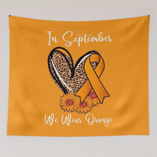 Item preview, In September We Wear Orange Sunflower Leukemia Awareness designed and sold by MobyStickers.