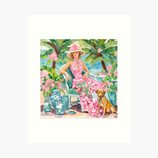 Aperçu de l'œuvre Après-midi à Palm Beach, art grand millénaire créée et vendue par SophieClimaArt.