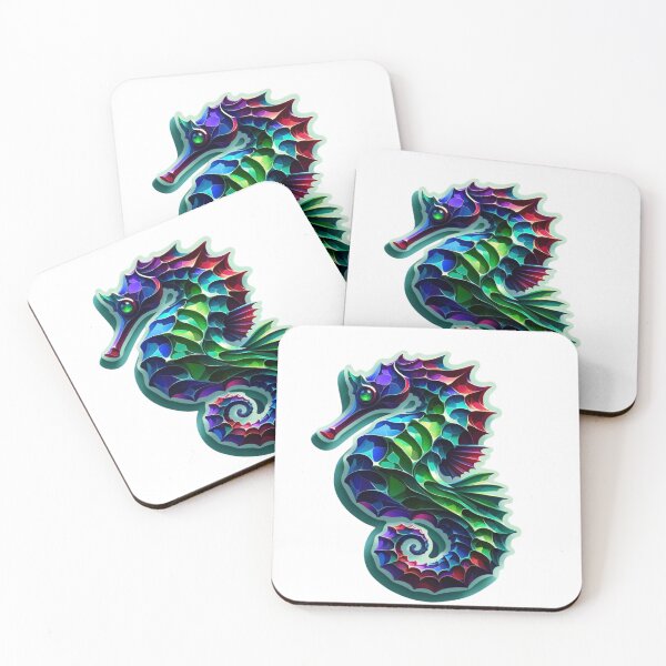 Item preview, Vibrant Seahorse Digital Illustration designed and sold by mymagicstoreus.