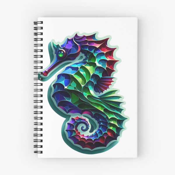 Item preview, Vibrant Seahorse Digital Illustration designed and sold by mymagicstoreus.