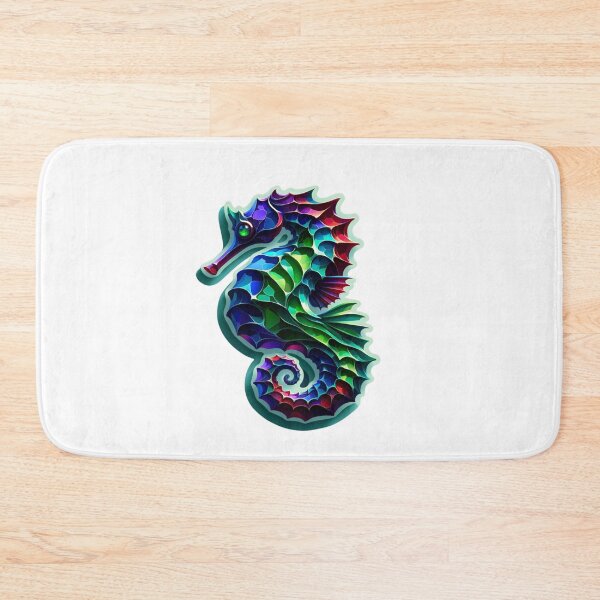 Item preview, Vibrant Seahorse Digital Illustration designed and sold by mymagicstoreus.