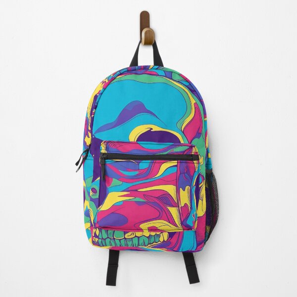 Item preview, Tiled Psychedelic Skulls Pattern designed and sold by dcrc.
