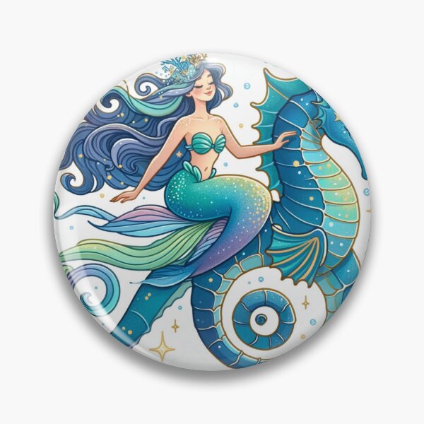 Item preview, Mermaid And Seahorse designed and sold by mymagicstoreus.