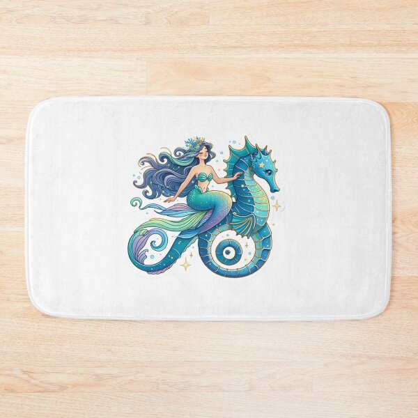 Item preview, Mermaid And Seahorse designed and sold by mymagicstoreus.