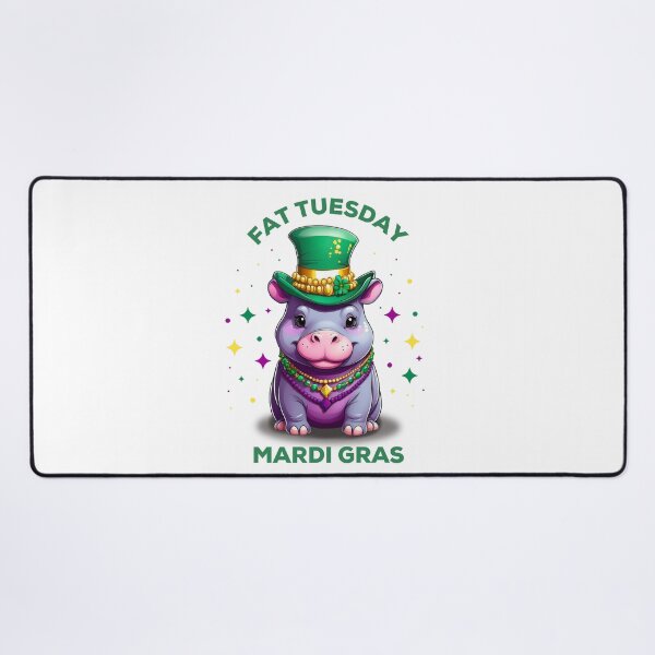 Item preview, Fat Tuesday, Mardi Gras Hippo (White) designed and sold by Gsallicat.