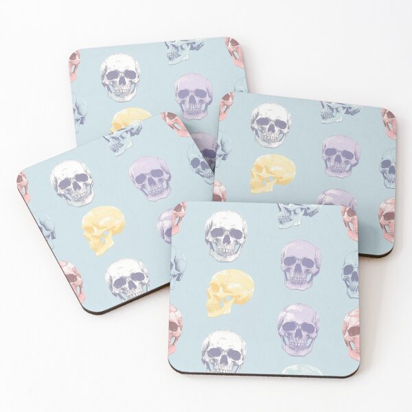 Item preview, Tiled Pastel Skulls Pattern designed and sold by dcrc.