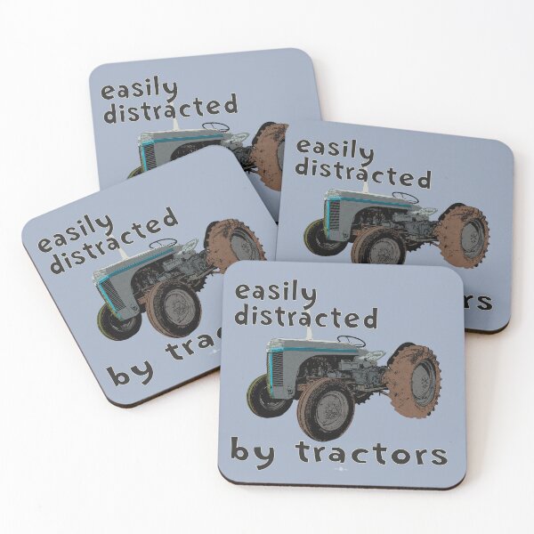 Item preview, easily distracted by tractors designed and sold by SEADOGPRINTS.