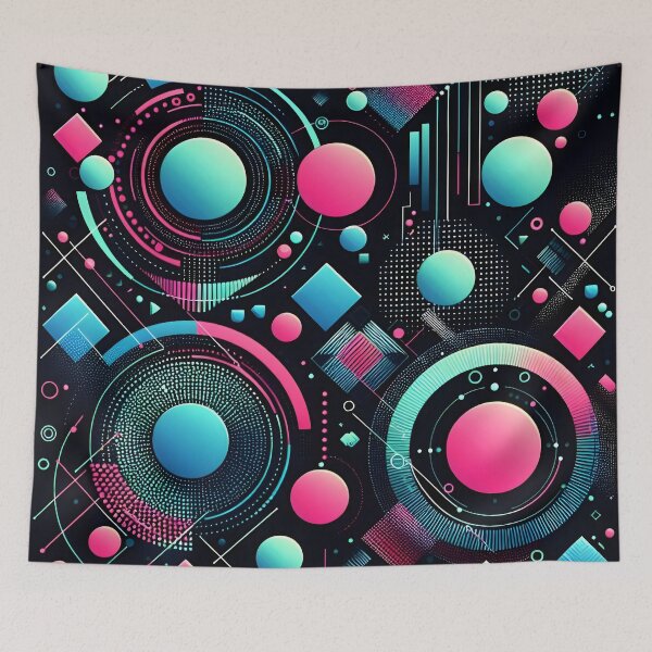 Item preview, Neon Colorful Abstract Shapes Design designed and sold by Alessei.