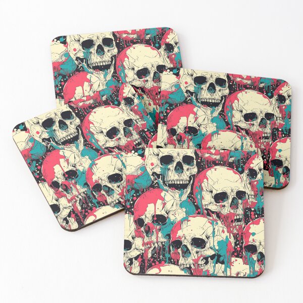 Item preview, Tiled Dripping Skulls Pattern designed and sold by dcrc.