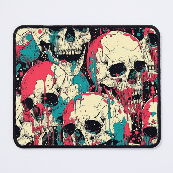 Item preview, Tiled Dripping Skulls Pattern designed and sold by dcrc.